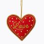 Red Love Heart Embroidered Decoration, thumbnail 4 of 4