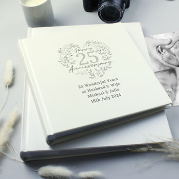 Personalised 25th Silver Anniversary Photo Album, 2 of 4