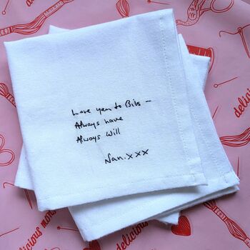 Personalised Sympathy Handkerchief With Handwritten Message, 4 of 7