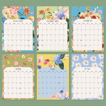 2023 Floral Nostalgia Wall Calendar | A4 Calendar, 6 of 11