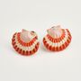 Clam Shell Stud Earrings, thumbnail 2 of 4