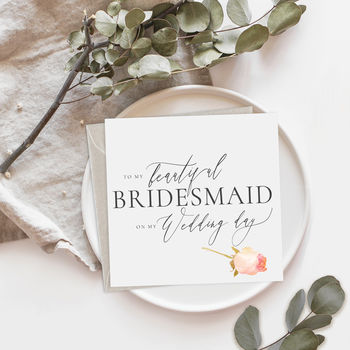 To My Maid Of Honour Card | Delicate Rose, 3 of 5