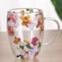 Dried Petals Double Wall Glass Cup, thumbnail 2 of 3