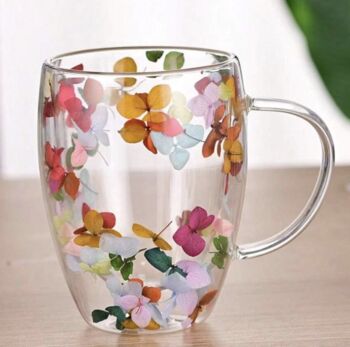 Dried Petals Double Wall Glass Cup, 2 of 3