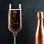 Personalised Birth Flower Champagne Flutes, thumbnail 1 of 3