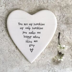 East Of India You Are My Sunshine Porcelain Coaster By Little