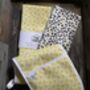 Sunshine Yellow Daffodil Cotton Linen Tea Towel, thumbnail 3 of 5