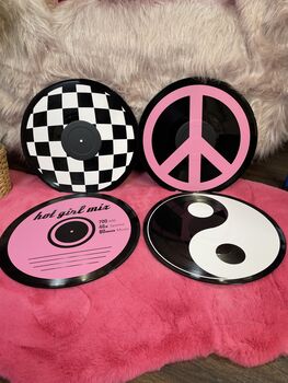 Peace Sign Upcycled 12' Lp Vinyl Record Decor, 7 of 7