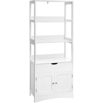 Tall Storage Cabinet With Drawer And Shelves, 8 of 8