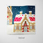 Personalised Blue Gingerbread House Cushion, thumbnail 7 of 7