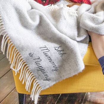 Personalised Mother And Baby Wool Throw, 2 of 6