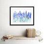 Flowers Lavender Watercolour Meadow Wall Art Print, thumbnail 2 of 3