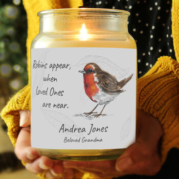 Robins Appear Memorial French Vanilla Candle, 3 of 8