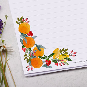 A4 Letter Writing Paper With Fruit And Botanicals, 2 of 4