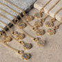 Zodiac And Star Sign Spinner Necklace In Gold, thumbnail 2 of 12