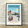 Hitchin, Market Place, Hertfordshire Print, thumbnail 1 of 5