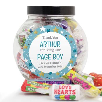 Personalised Page Boy Jar Sweets Gift, 4 of 4