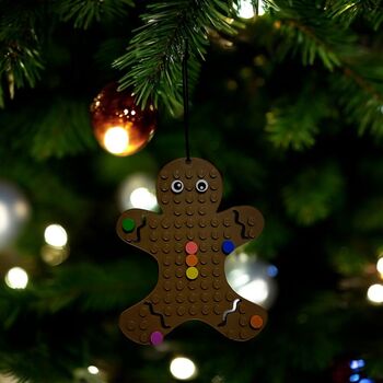 Personalised Lego Compatible Gingerbread Chistmas Tree Decoration, 6 of 6