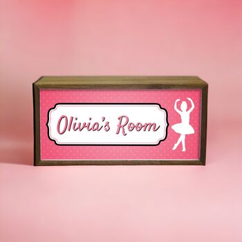 Personalised Light Box Girl's Room Ballet Dancer, 3 of 5