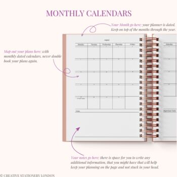 Personalised 2024 Weekly Diary| Planner| Dusky Pink, 3 of 10