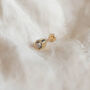 14 Carat Gold 3mm Bezel Crystal Tragus Piercing, thumbnail 1 of 5