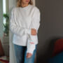 'Always' Embroidered Cuff Sweatshirt, thumbnail 3 of 4