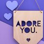 'Adore You' Wooden Hanging Sign, thumbnail 2 of 3
