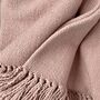 Powder Pink 100% Cotton Throw, thumbnail 3 of 3
