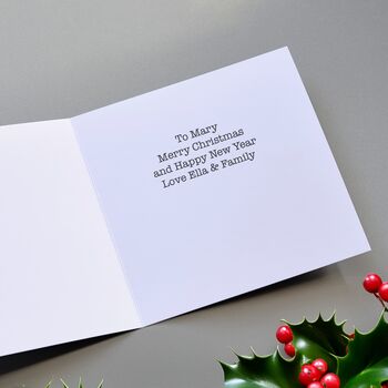 Merry Christmas Bestie Personalised Christmas Character Card, 5 of 5