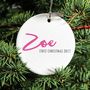Personalised Baby's First Christmas Name Decoration, thumbnail 3 of 5