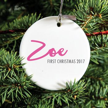 Personalised Baby's First Christmas Name Decoration, 3 of 5