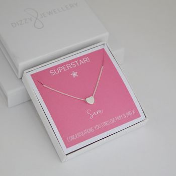 Sterling Silver Congratulations Necklace, 3 of 12