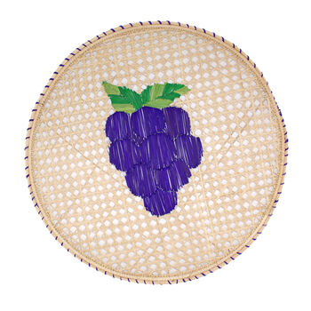 Grapes Handwoven Placemat Set Of Four, 2 of 4