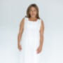 Women's White Cotton Sleeveless Nightdress Nicole, thumbnail 1 of 4