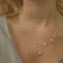 Dainty Silver Disc Minimalist Necklace, thumbnail 4 of 5