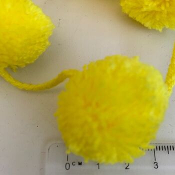 Three Strands Of Yellow Pompom Garlands, 2 of 7