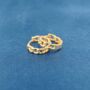 Gold Chain Huggie Hoop Earrings, thumbnail 6 of 7