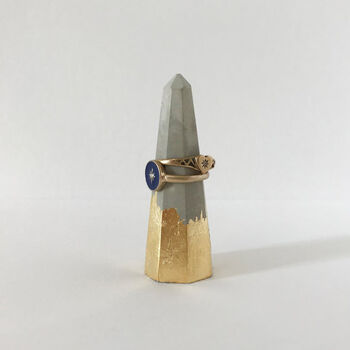 Concrete And Gold Ring Holder, 2 of 5