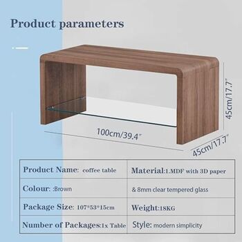 Goldfan White Gloss Coffee Table Center Tables, 12 of 12