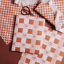 Terracotta And Pink Heart Check Gift Wrap – Wrapping Paper For Valentine’s, Anniversaries, Weddings, Birthdays And More, thumbnail 5 of 7