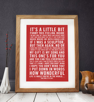 Personalised First Dance Song Print, 8 of 8