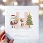 Granddaughter Christmas Card / Santa And Elf *Fully Personalised, thumbnail 1 of 2