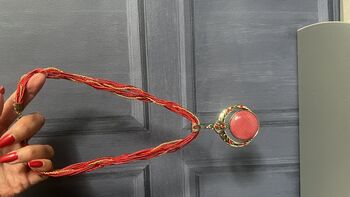 Red Braided Statement Necklace, 7 of 7