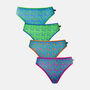 Women's 'Boom Bloom!' Four Pack Bamboo High Leg Knickers, thumbnail 1 of 8