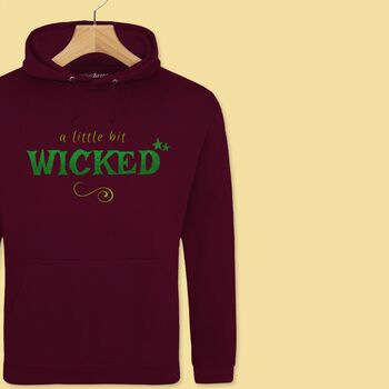 'A Little Bit Wicked' Glittery Teens/Adults Hoodie, 9 of 12