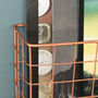 Industrial Copper Wire Wall Storage Basket, thumbnail 5 of 6