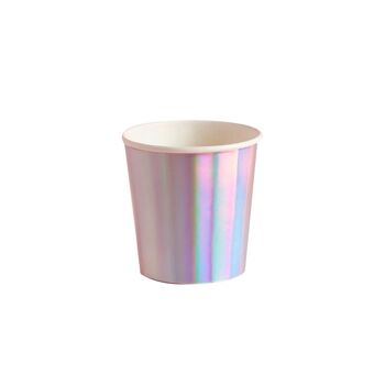 10 Iridescent Silver Party Shot Cups, 2 of 2