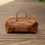 Genuine Leather Holdall Dark Brown, thumbnail 4 of 12