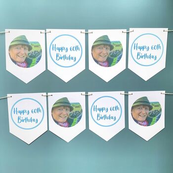 Photo Personalised Adult Birthday Bunting, 2 of 4