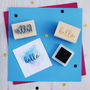 Hello Script Style Rubber Stamp, thumbnail 1 of 2
